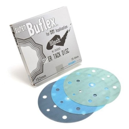 Eagle Abrasives 6in 15H DRY BLUE BUFLEX DISC5, 25PK 193-1562